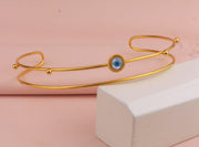 CHOKER DOBLE LINEA OJO Y BALIN