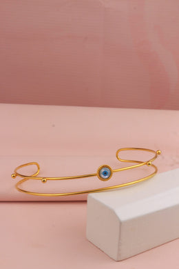 CHOKER DOBLE LINEA OJO Y BALIN