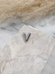 CADENA LETRA GLOBO PLATEADA