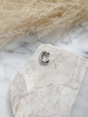 CADENA LETRA GLOBO PLATEADA