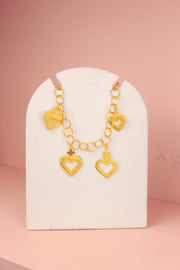 COLLAR DE CORAZONES X4