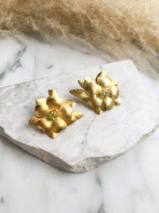 ARETE FLOR CON HOJAS