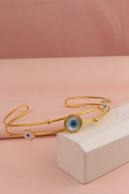 CHOKER DOBLE OJOS Y FLOR