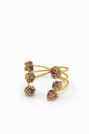 BRAZALETE PIEDRA AMATISTA X6