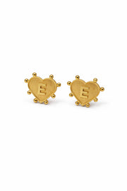ARETES CORAZÓN INICIAL CON BALINES