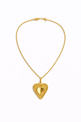 CADENA CORAZÓN CORAZÓN Y MARIPOSA